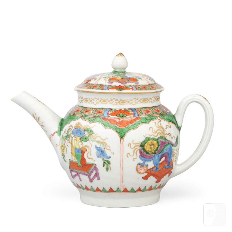 A Plymouth teapot and cover, circa 1768-70 - 图3